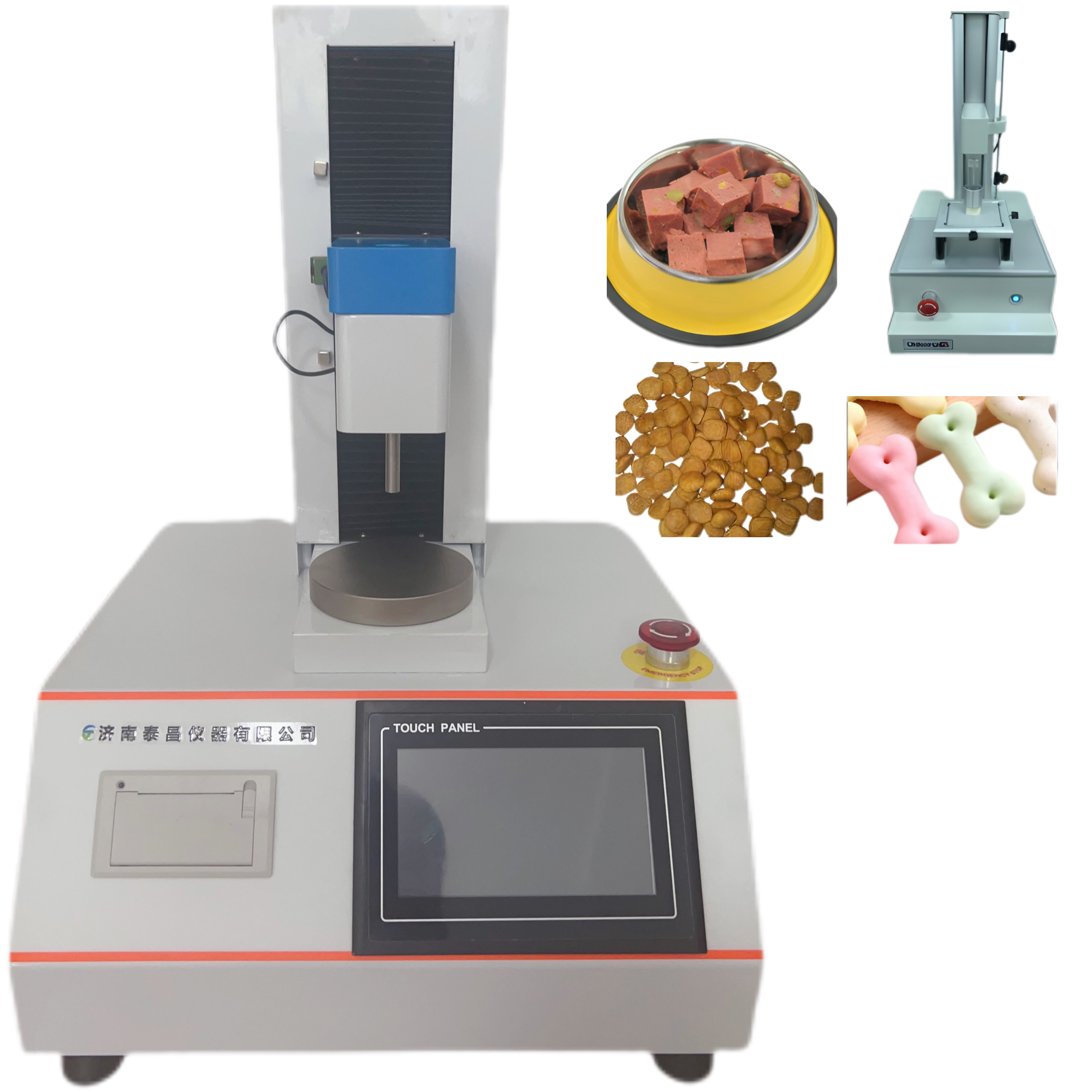 貓糧和狗糧的硬度 磨牙小饅頭的破裂強(qiáng)度 寵物餅干的硬度和脆性 潔齒棒的硬度、脆性和斷裂強(qiáng)度 果凍和布丁的彈性、Q 性 罐頭樣品或者香腸、火腿腸的硬度、彈性、回 復(fù)性、粘性和咀嚼性等指標(biāo)